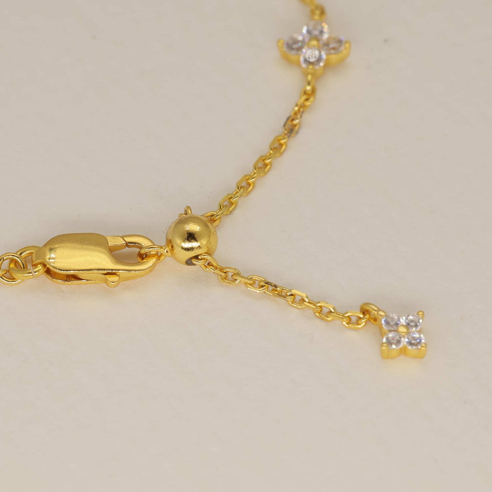 Solenne Floral Chain Bracelet 24K Gold by MOA - view 3