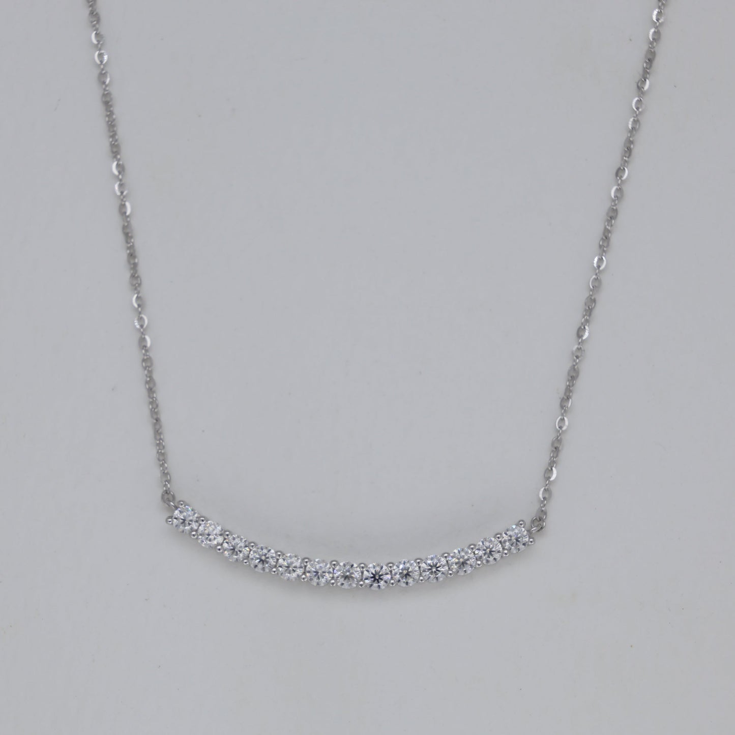 Soline Pave Bar Necklace in 925 Sterling Silver by MOA - view 1