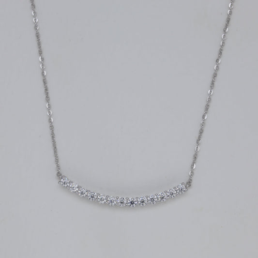 Soline Pave Bar Necklace in 925 Sterling Silver by MOA - view 1