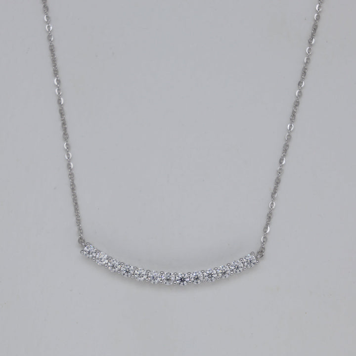 Soline Pave Bar Necklace in 925 Sterling Silver by MOA - view 1