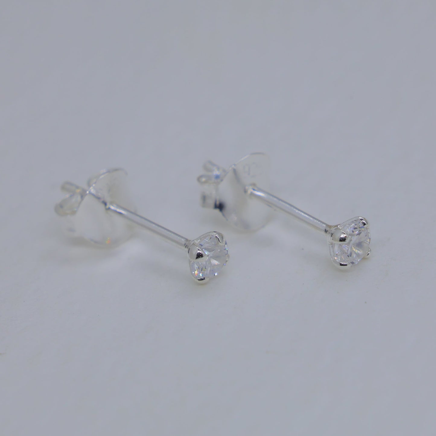 Sorelle Stud Earrings in 925 Sterling Silver by MOA - view 1