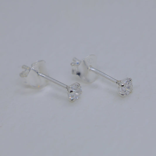 Sorelle Stud Earrings in 925 Sterling Silver by MOA - view 1