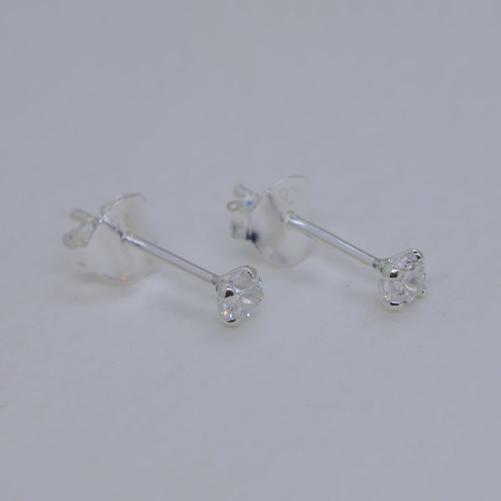 Sorelle Stud Earrings in 925 Sterling Silver by MOA - view 1