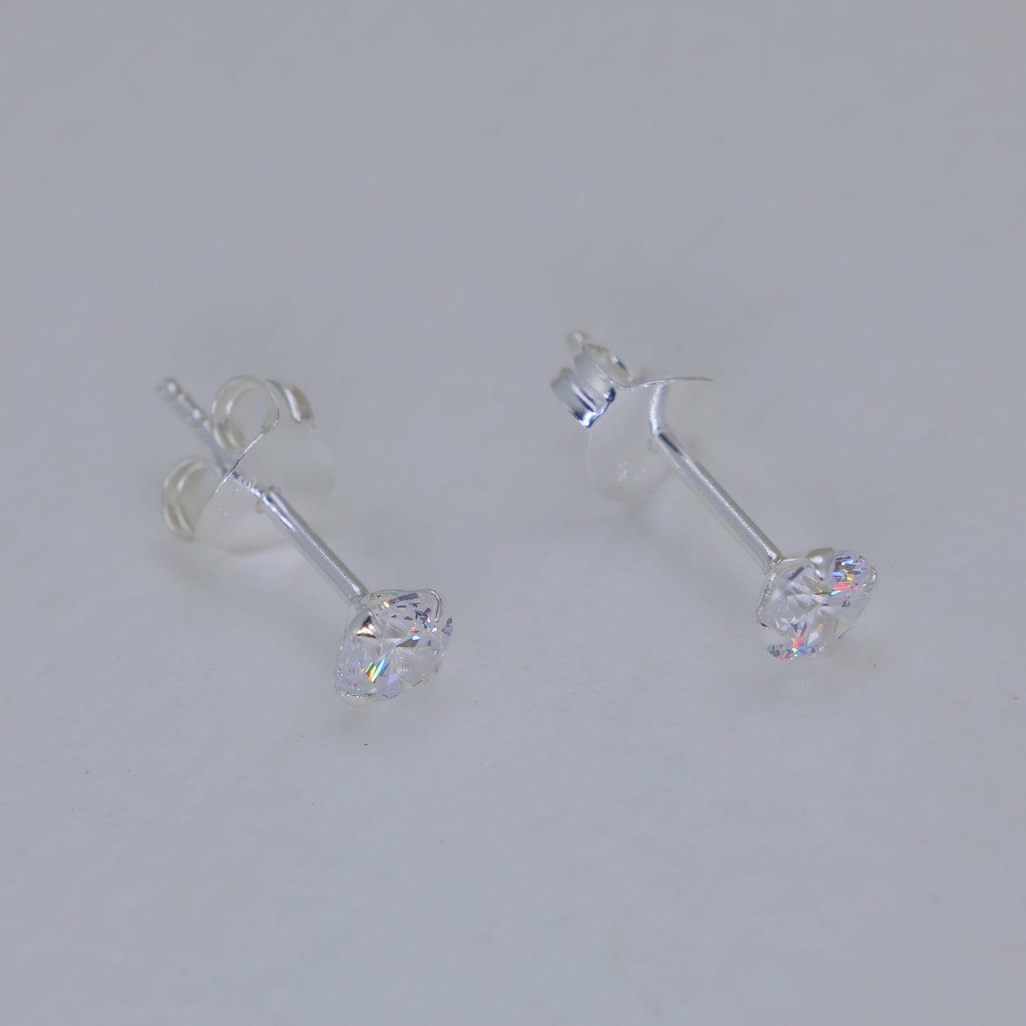 Sorelle Stud Earrings in 925 Sterling Silver by MOA - view 4