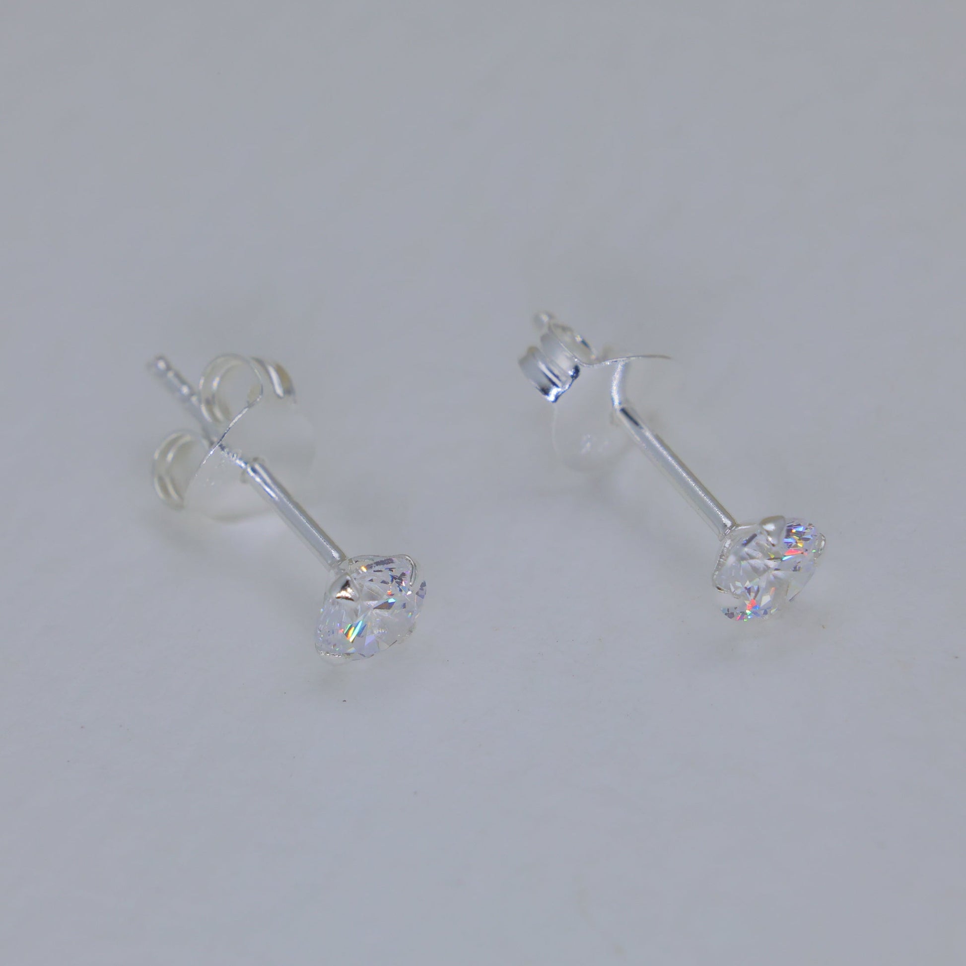Sorelle Stud Earrings in 925 Sterling Silver by MOA - view 4