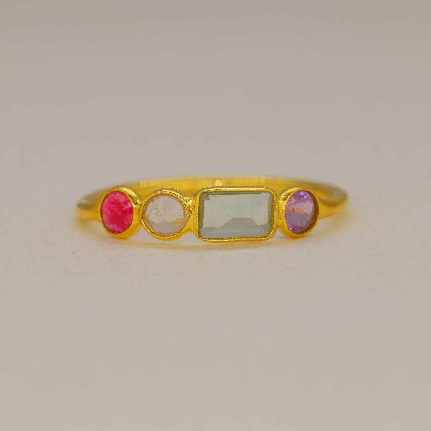 Sorielle Multi-Gemstone Ring in Gold Vermeil by MOA - view 1