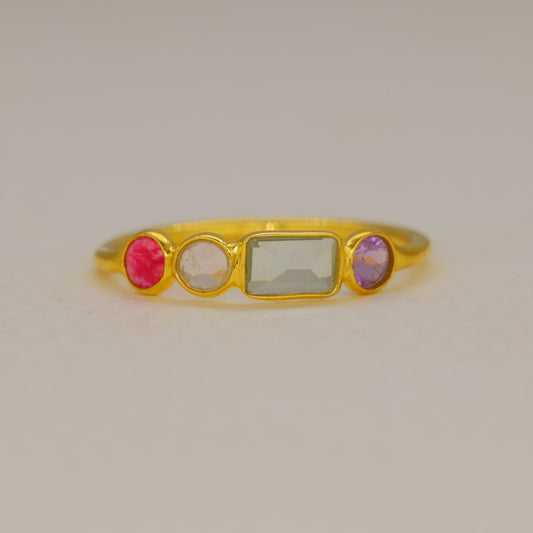 Sorielle Multi-Gemstone Ring in Gold Vermeil by MOA - view 1