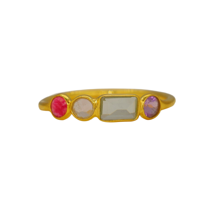 Sorielle Multi-Gemstone Ring in Gold Vermeil by MOA - view 1