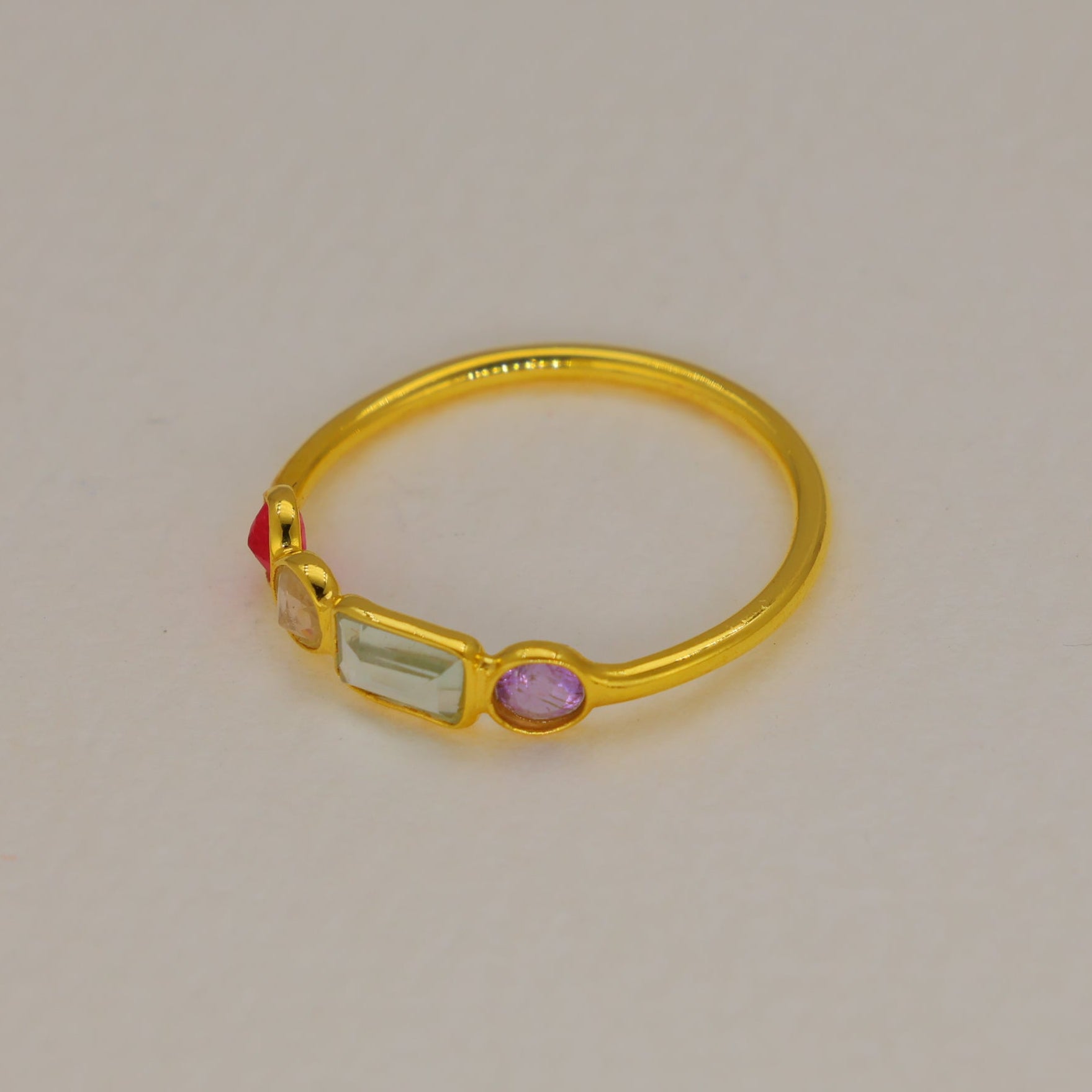 Sorielle Multi-Gemstone Ring in Gold Vermeil by MOA - view 2