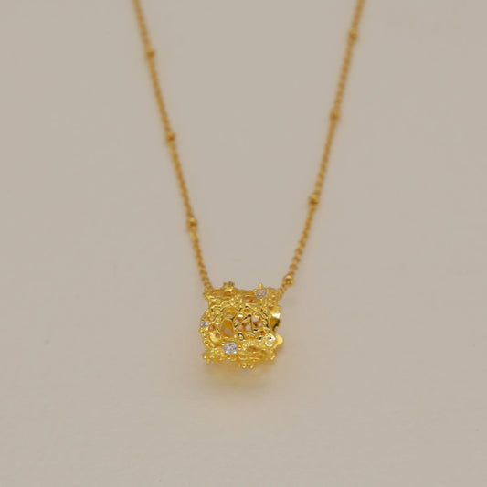 Thea Filigree Pendant Necklace 24K Gold by MOA - view 1