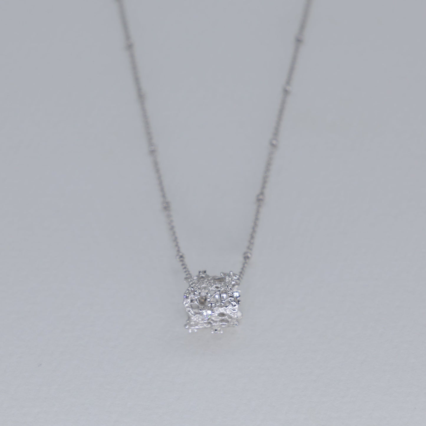 Thea Filigree Pendant Necklace in 925 Sterling Silver by MOA - view 1