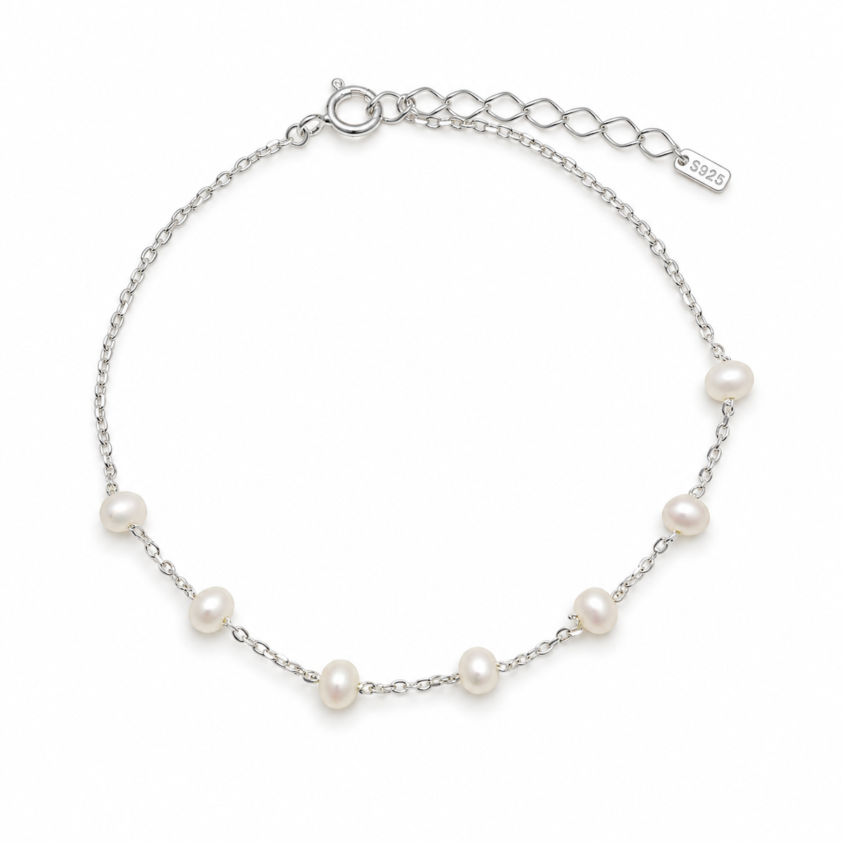 Théa Pearl Bracelet in 925 Silver by MOA - view 1