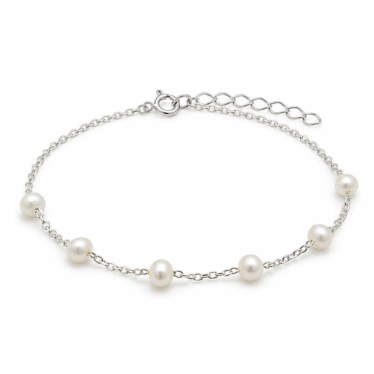 Théa Pearl Bracelet in 925 Silver by MOA - view 2