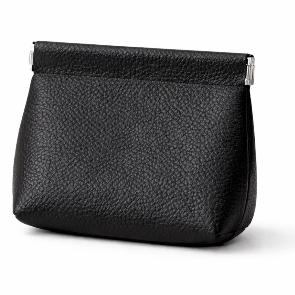 Valen Leather Pouch in Black