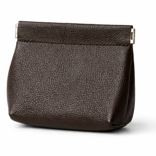 Valen Leather Pouch in Dark Brown
