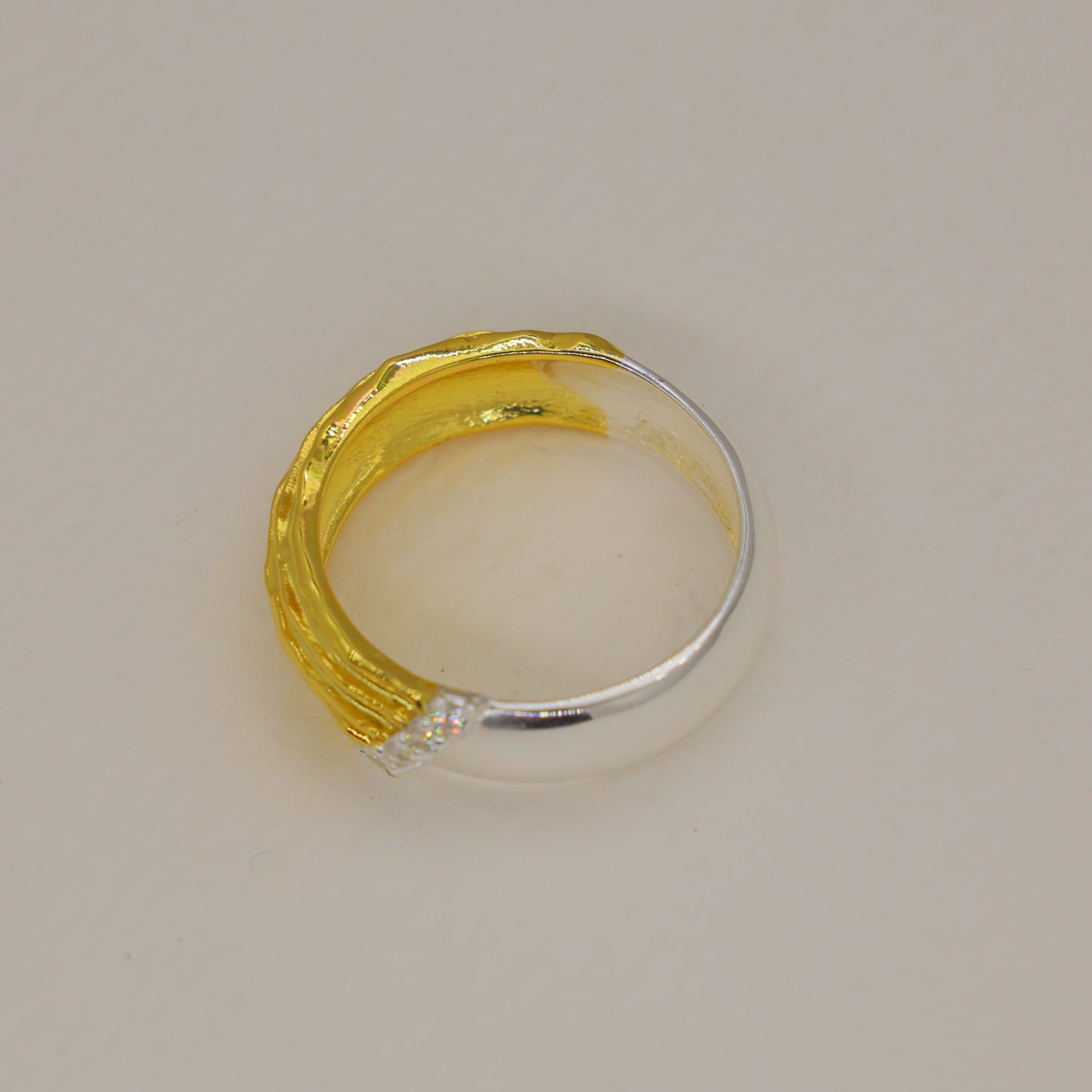 Valeriane Pave Wave Ring in 18K Gold over 925 Silver by MOA - view 3