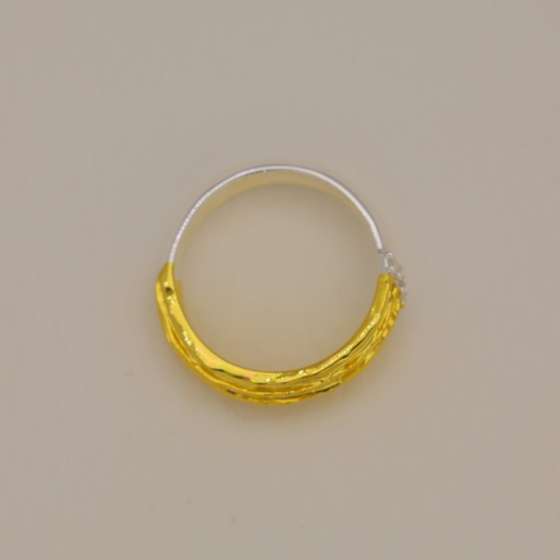 Valeriane Pave Wave Ring in 18K Gold over 925 Silver by MOA - view 4