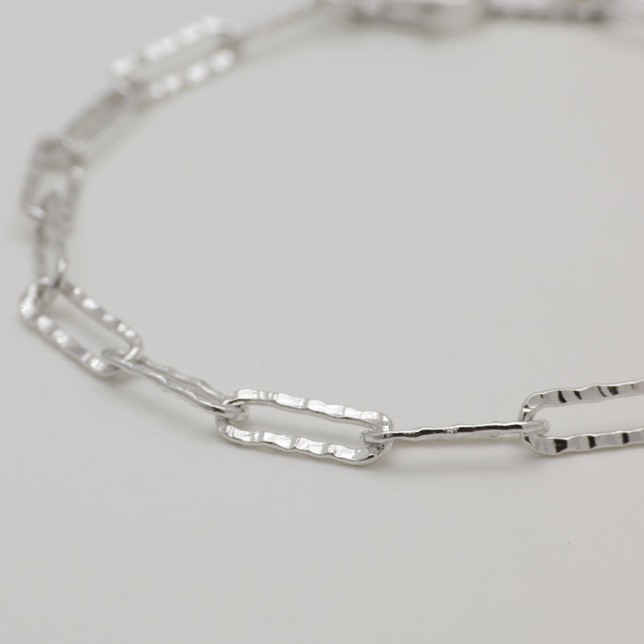 Violette Textured Chain Bracelet 925 Sterling Silver by MOA - view 2