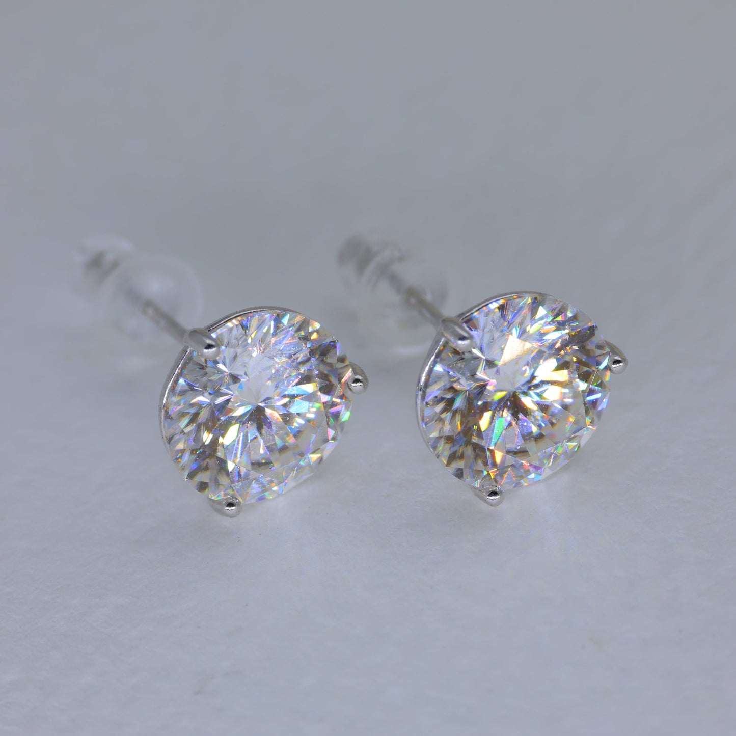 Virelle Classic Basket Stud Earrings in 925 Sterling Silver by MOA - view 3