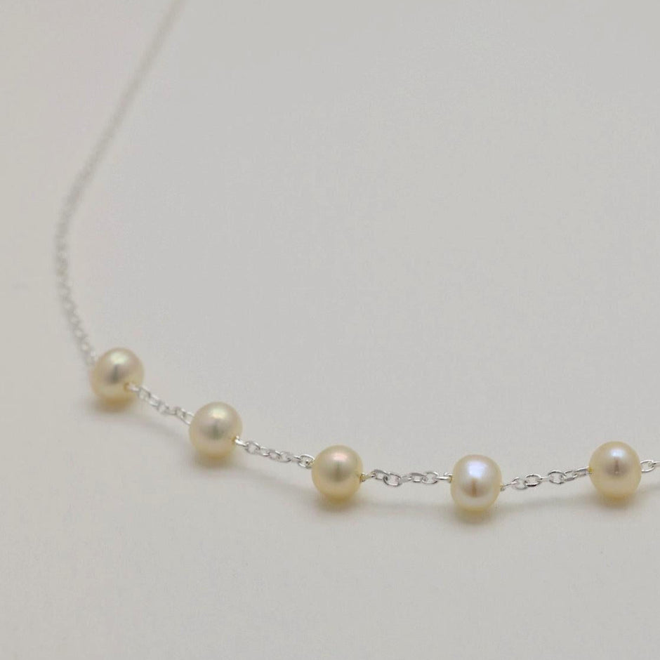 Vivienne Necklace 925 Sterling Silver with Pearls by MOA - view 2